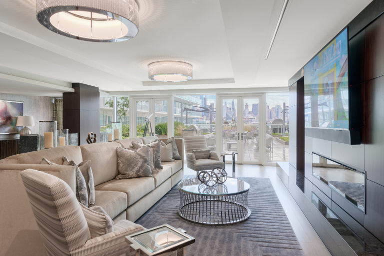 Club Room at Avora | New homes in Weehawken, NJ | Landsea Homes