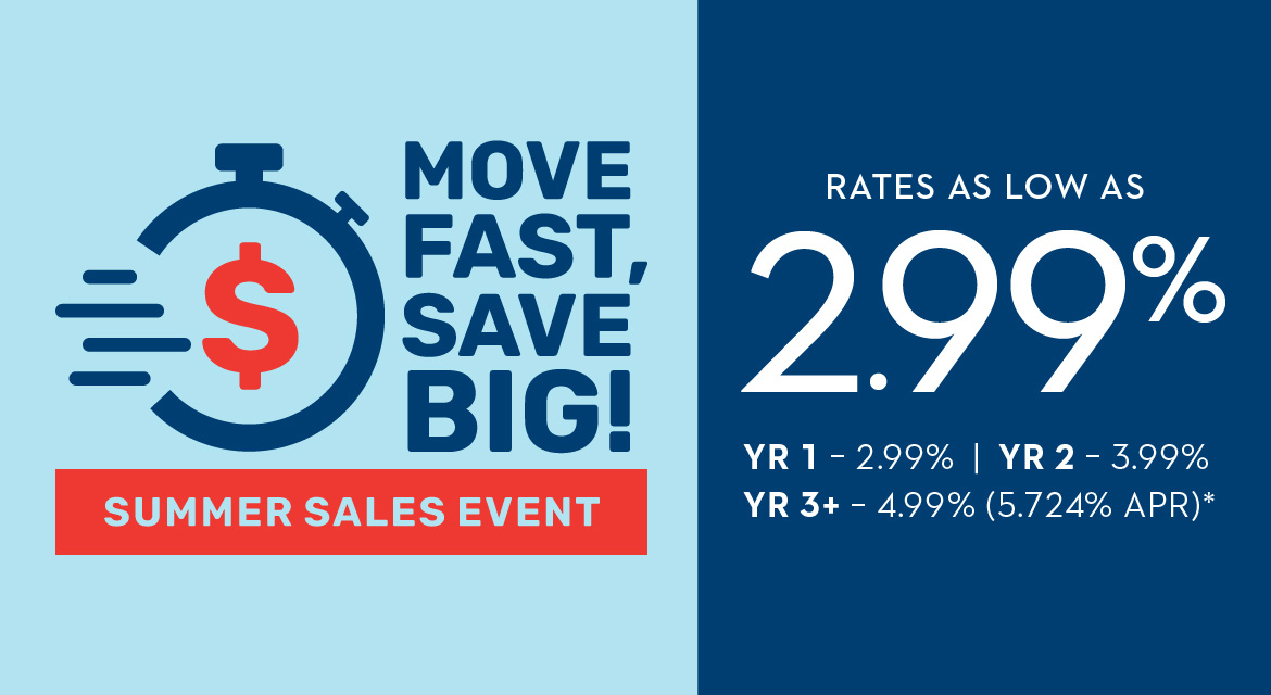 Move Fast, Save Big! Summer Sales Event
