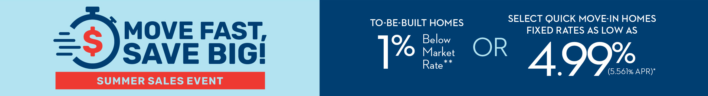 Move Fast, Save Big! Summer Sales Event